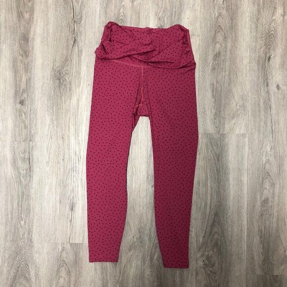 Nike Dri Fit Size Medium Leggings High Rise Crossover Front Workout Pants Pink - Picture 3 of 10